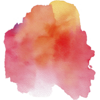vibrant watercolor splash blends shades of red, orange, and yellow, creating warm and artistic abstract design. textured paper enhances fluidity and depth of colors png