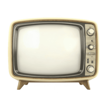vintage televisão conjunto com de madeira quadro, Armação e dials evoca nostalgia e retro charme. clássico Projeto características curvado tela e tátil controles, reminiscente do meio 20 século estilo png