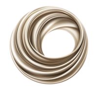 swirling, metallic, circular sculpture with smooth, reflective surface creates elegant and modern design. abstract form suggests movement and fluidity, adding touch of sophistication png