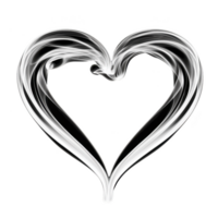 heart shape made of swirling white smoke on transparency background creates sense of elegance and mystery. delicate curves and wisps form captivating and artistic design png
