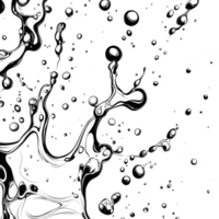 This features abstract pattern of swirling, interconnected lines and dots transparency background, resembling cosmic or fluid design. intricate shapes create sense of movement and depth png