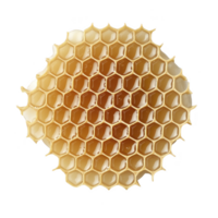 close up of honeycomb structure, showcasing its intricate hexagonal pattern and golden hues, symbolizing nature precision and sweetness of honey png