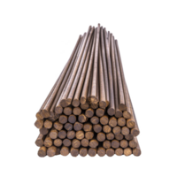 stack of neatly arranged wooden dowels is displayed, showcasing their smooth texture and uniform size. These cylindrical rods are commonly used in woodworking and crafting projects png