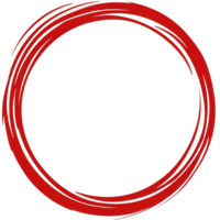 red circular brushstroke design creates bold and dynamic visual, often symbolizing unity and continuity. vibrant red color adds energy and focus to minimalist composition png