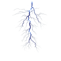 impressionante digital ilustração do azul relâmpago parafuso contra transparência fundo, exibindo intrincado ramificação padrões e sentido do dinâmico energia png