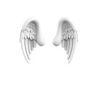 White angel wings with detailed feathers transparent background, symbolizing purity and freedom. wings are symmetrical and have soft, ethereal appearance, often associated with spirituality png