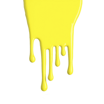 luminosa giallo dipingere gocciola giù contro trasparenza sfondo, la creazione di vivace e artistico contrasto. liscio, lucido struttura di dipingere Aggiunge dinamico e creativo sentire png