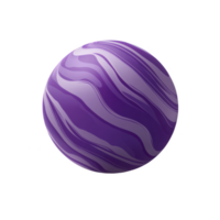 glossy purple sphere with wavy patterns creates mesmerizing visual effect, resembling marbled texture. smooth surface and vibrant color add modern and artistic touch png
