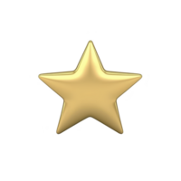 shiny gold star with smooth surface, symbolizing achievement and excellence, stands out against plain background. star simplicity and elegance make it versatile icon png