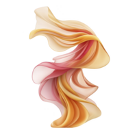 flowing abstract sculpture with soft, intertwined layers of pink, orange, and yellow creates sense of movement and elegance. smooth curves and vibrant colors evoke feeling of harmony png