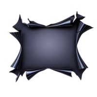 dark, abstract frame with jagged edges creates dramatic and mysterious effect, perfect for highlighting content with bold statement. metallic sheen adds modern touch png