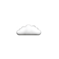 fluffy white cloud icon on transparency background, symbolizing simplicity and minimalism. cloud appears soft and rounded, evoking sense of calm and tranquility png
