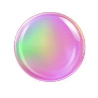 vibrant, iridescent soap bubble with smooth surface reflecting spectrum of colors, including pink, green, and yellow, against transparency background. bubble translucent quality creates dreamy png