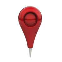 sleek red teardrop shaped device with circular center and white plug at bottom, designed for modern aesthetics and functionality png