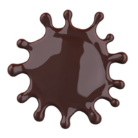 splash of glossy, dark chocolate forms abstract shape with smooth, rounded edges, creating dynamic and appetizing visual. rich texture and shine evoke sense of indulgence png