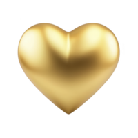 shiny golden heart symbol, representing love and luxury, stands out against plain background. smooth metallic texture adds elegance and sophistication to design png