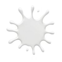 white liquid splash with smooth, rounded edges on transparency background, resembling paint or milk splatter. image conveys sense of motion and fluidity png