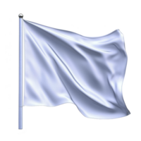white flag waves gently on pole, symbolizing peace and surrender. fabric appears smooth and slightly translucent, catching light softly png