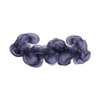 swirling, abstract cloud of dark smoke creates ethereal and mysterious atmosphere against transparent background. intricate patterns and flowing shapes evoke sense of movement and depth png