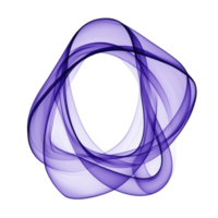 Abstract purple swirling shape with smooth, flowing lines creating dynamic and elegant design. translucent layers overlap, forming captivating and harmonious pattern png