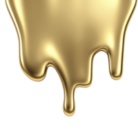 smooth, shiny golden liquid drips down against transparency background, creating luxurious and elegant effect. metallic texture and fluid motion evoke sense of opulence and sophistication png
