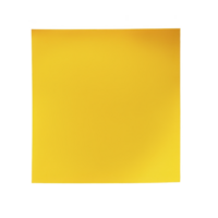 vibrant yellow sticky note isolated on transparency background, perfect for reminders or messages. bright color adds cheerful touch to any workspace or home office setting png