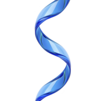 twisting, elegant blue glass spiral stands against transparency background, showcasing its smooth curves and reflective surface. design is both modern and artistic, evoking sense of fluidity png