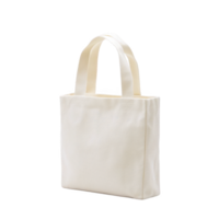 simple, elegant white canvas tote bag with sturdy handles, perfect for everyday use. minimalist design makes it versatile for shopping, work, or casual outings png