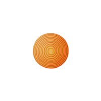 round, orange, spiral patterned object resembling coiled incense stick is centered on transparency background, creating striking contrast. design is simple yet visually captivating png