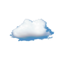 fluffy white cloud floats against clear blue sky, evoking sense of calm and tranquility. soft, billowy texture of cloud contrasts beautifully with vibrant sky, creating serene and peaceful scene png