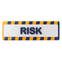 A risk sign with the word risk on it png