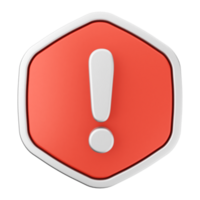 A red exclamation mark icon on a black background png