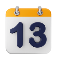 A calendar icon with the number 13 on it png