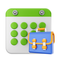 A calendar and a briefcase icon png