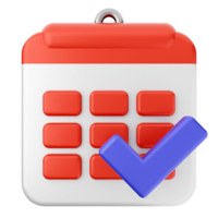 A calendar icon with a tick mark on it png