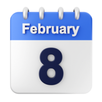 February 8th calendar icon png