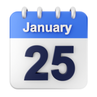 January 25th calendar icon png