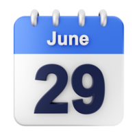 June 29th calendar icon png
