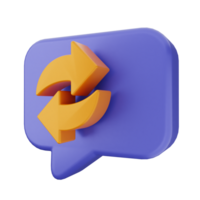 A speech bubble with two arrows pointing to each other png