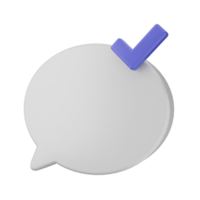 A speech bubble with a tick on it png