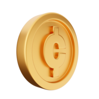 Golden coin with dollar sign on it png