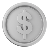 A 3d rendering of a dollar sign on a button png