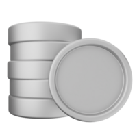 A stack of white disks on a black background png