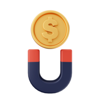A magnet with a dollar coin on it png