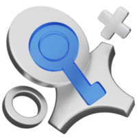 A silver and blue key icon with a plus sign png