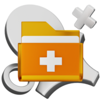 A folder with a medical symbol on it png