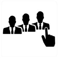 Assign profile icon concept in black filled color vector