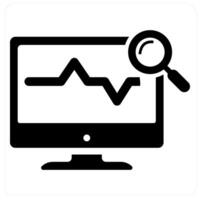 Health Monitoring and emergency icon concept in black filled color vector