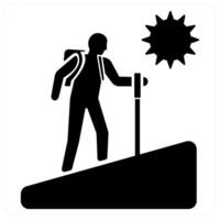 Adventure and travel icon concept in black filled color vector