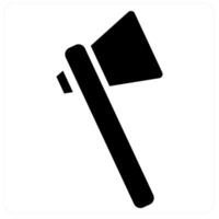 Axe and battle icon concept in black filled color vector